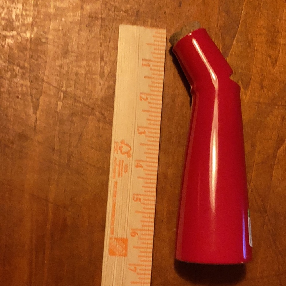🫒🪴 MINT NYC Unique Japandi Swedish Olive Oil Pourer Red and Rare 🌿🫒